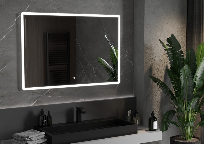 Miroirs de salle de bain avec LED 100x70cm