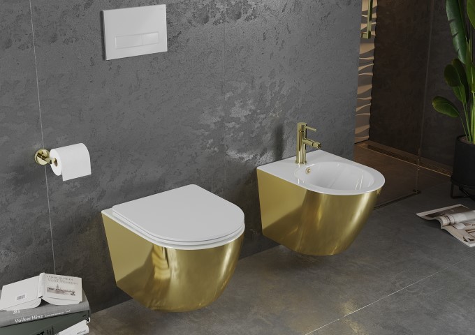 Supports de papier toilette dorés