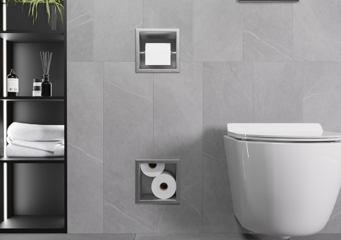 Supports pour papier toilette chromé