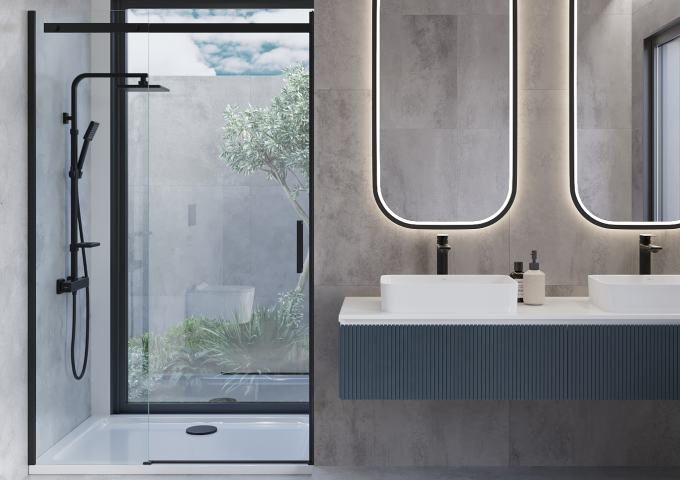 Colonnes de douche noires