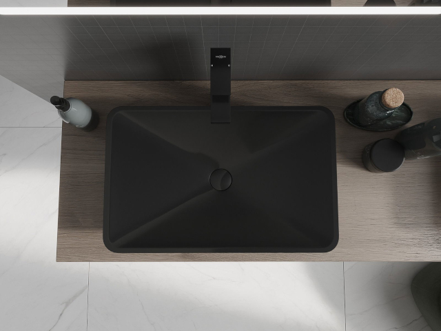 Armoire sous lavabo noyer Mexen