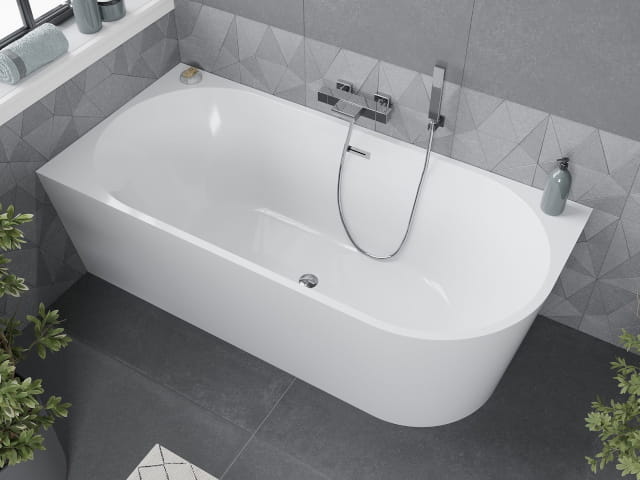Baignoire autoportante avec côté plus long 140 cm