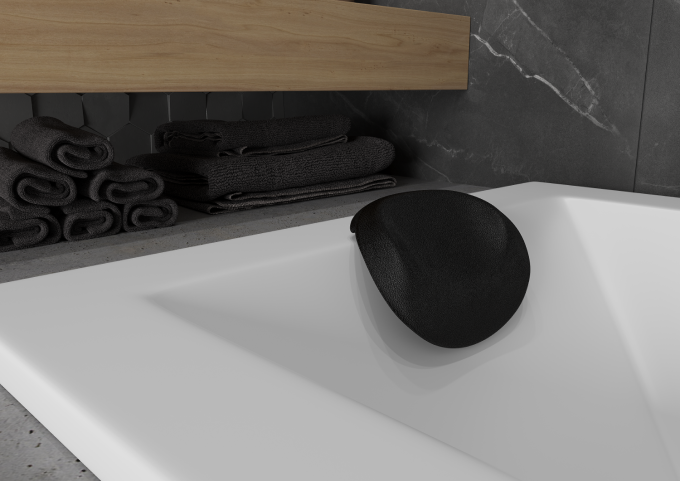 Coussins pour baignoires noirs