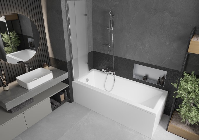 Baignoires 150x70 avec pare-douche et carrosserie