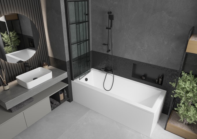 Bains 160x80 avec paroi