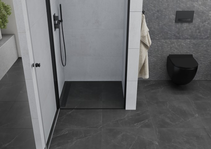 Porte de douche pivotante 120