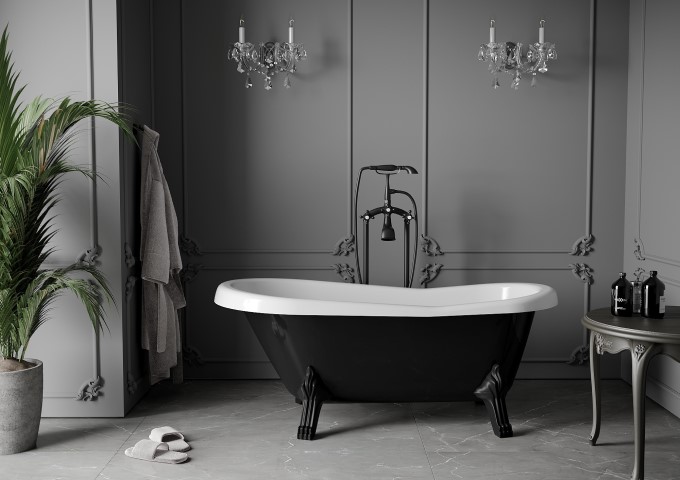 baignoire autoportante avec pieds