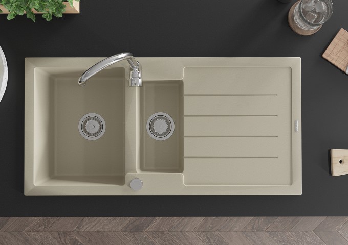 Robinets de cuisine chromés avec bec extractible