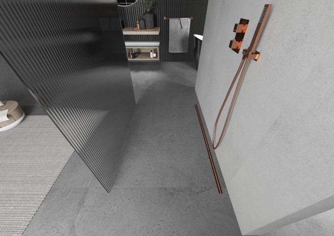 Supports de douche or rose