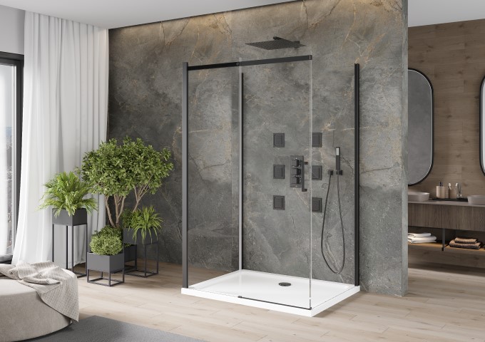 Cabines de douche murales avec receveur 90x100