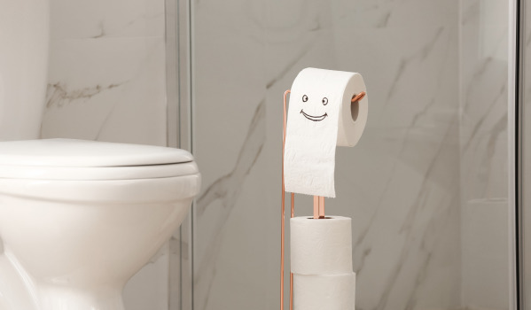 Zonder boren - niet-invasieve toiletrolhouder