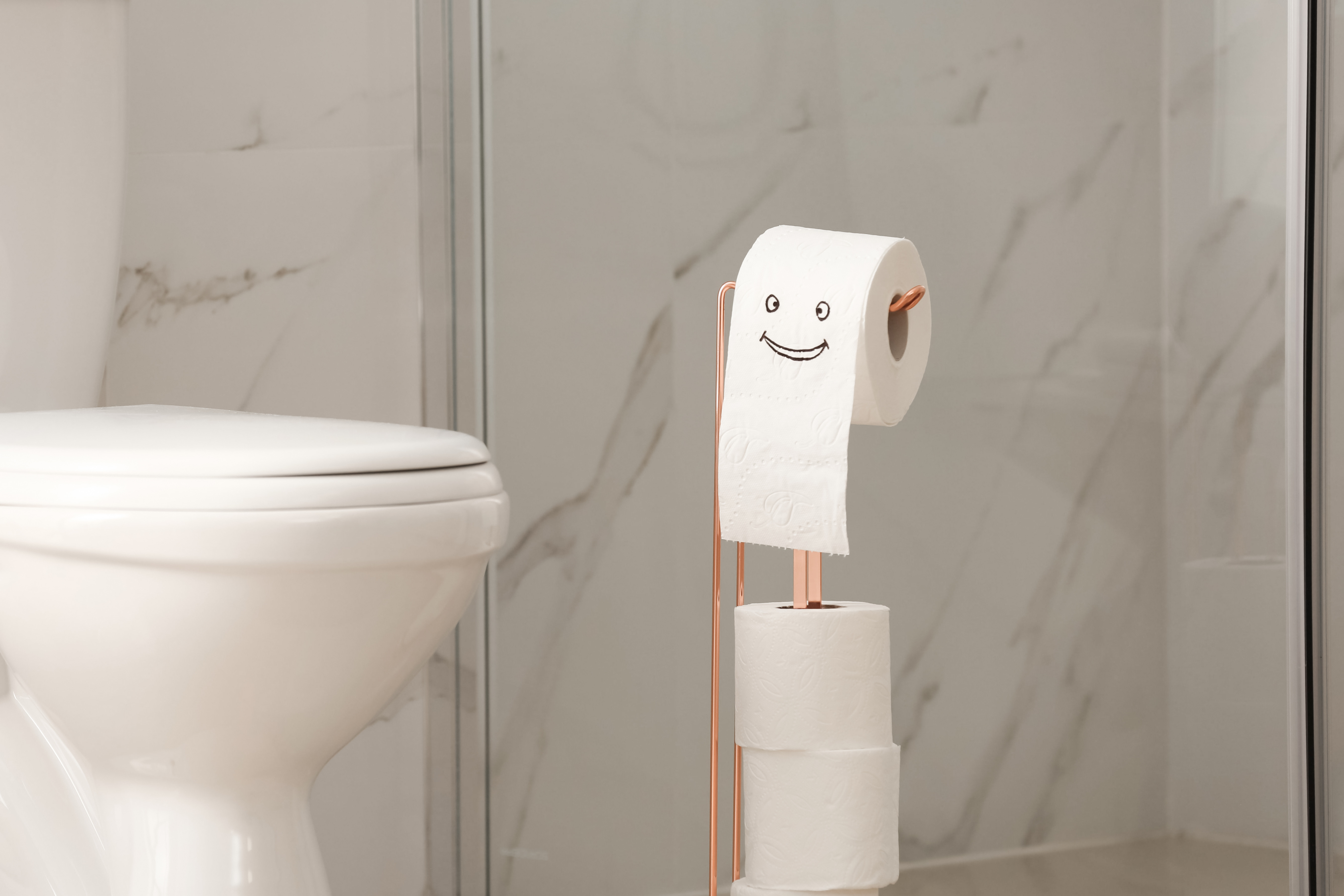 Sans perçage - support de papier toilette non-invasif