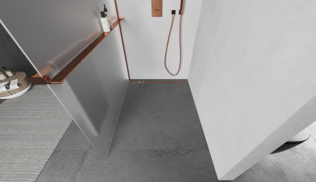 Or rose exclusif dans la salle de bain