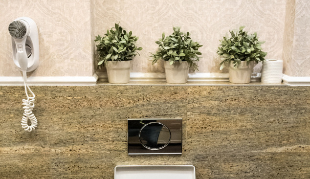 Nous choisissons un bouton de chasse d'eau