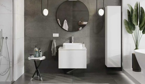 Salle de bain minimaliste de style moderne