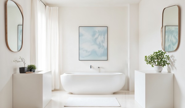 Salle de bain avec peu de carreaux - où utiliser les carreaux et par quoi les remplacer ? Inspirations et aménagements