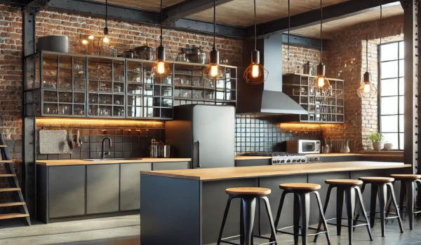 Comment aménager une cuisine de style industriel, loft ?