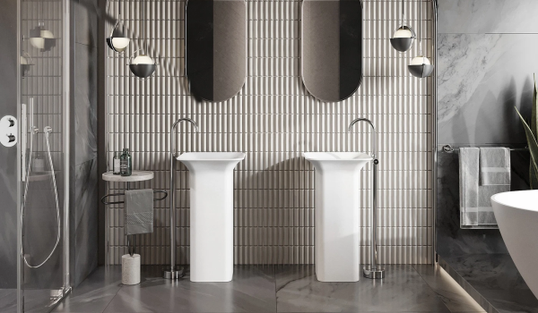 Salle de bain style glamour